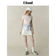 Eland Clothing T-shirt for women with big round necklace lace shoulder short sleeve 2025 summer new style