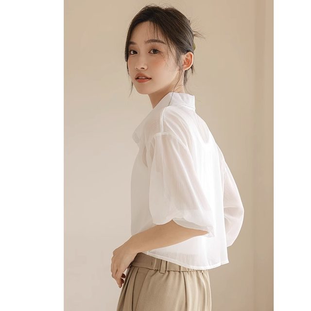 Small shawl summer with skirt straps chiffon sun protection clothing women's thin short style cardigan air-conditioning shirt jacket