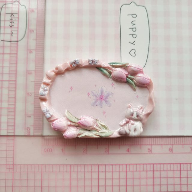 Miniature simulation flower animal food play plate doll house pinch decorative plate ornaments handmade diy resin accessories