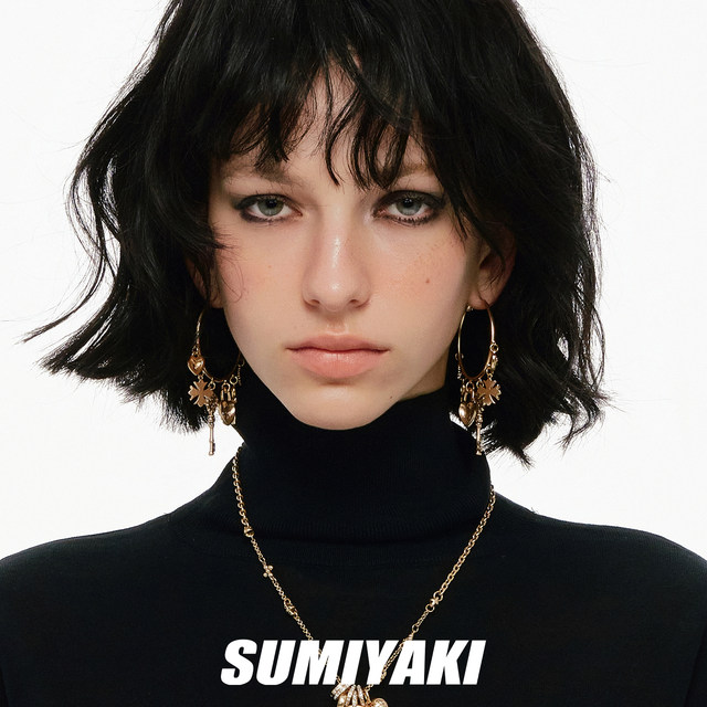 
SUMIYAKI Love Lock Series Autumn and Winter American Retro Style Key Love Earrings Slim Big Earrings for Women