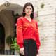 Stubborn 2025 autumn new style college style versatile temperament v-neck puff sleeve knitted sweater cardigan jacket women's clothing