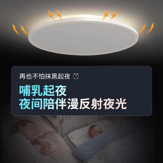 Wanxin Children's room learning eye protection ceiling lamp Ultra-thin full spectrum atmosphere diffuse reflection maternal and infant smart ceiling lamp