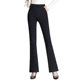 Autumn and winter new ladies micro -pants high waist high waist thin casual trousers nine -point pants large flared pants plus velvet thickened
