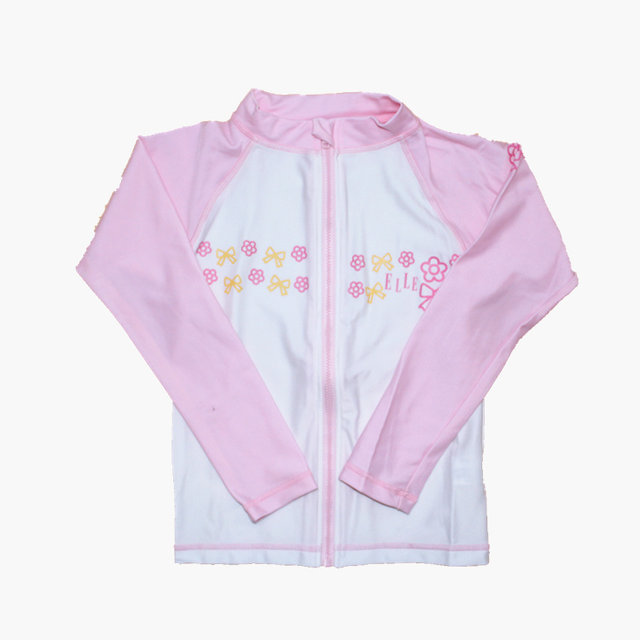 Boys and children's beach sun protection swimsuit long-sleeved girls' tops single-piece spa swimsuit casual skateboard surfing swimsuit