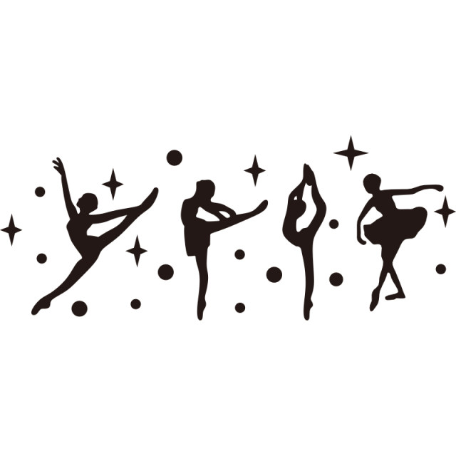 Dance room classroom layout decoration cultural wall paste Pilates yoga studio training institution image background painting
