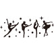 Dance room classroom layout decoration cultural wall paste Pilates yoga studio training institution image background painting