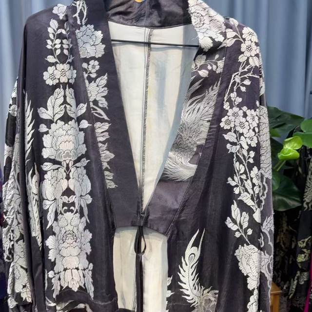 
Old soft satin full score mulberry silk fabric national style top