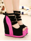 Women's Fashion 24 Sandals Summer New Style Inner Heightening Thick Sole Waterproof Platform Fish Mouth Hollow Sponge Cake Sandals Hate