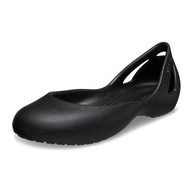 Crocs Crocs women's shoes flat shoes round toe breathable lightweight flat shoes work shoes hollow sandals office
