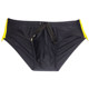 Men's side double zipper sexy triangle swim trunks fashionable swimsuit waterproof hot spring quick-drying bikini briefs summer