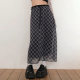 MSYOUCAN Korean ins style printed low waist skirt lace-up versatile college style A-line long skirt