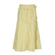MSYOUCAN Looking forward to the bright summer dopamine yellow skirt with bow splicing lace-up versatile long skirt