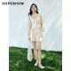 Red sleeve summer print drawstring elastic waist casual shorts