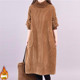 Clearance counter withdraws extra large fat mm300Jin [Jin equals 0.5kg] velvet thickened knitted splicing long-sleeved dress for women