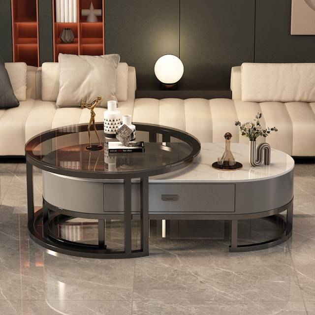 2025 new rock slab tea table living room minimalist small apartment ...
