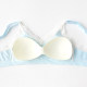 
Large size girl's bra development stage pure cotton junior high school students high school upper support fixed side fastening fat students sports thin bra