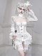 Blood Supply Original Sleeping Alice White Gothic Dark Fishbone Strap Birdcage Corset Christmas