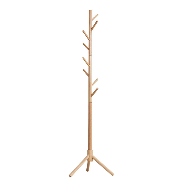 Solid wood cloak rack simple household hanging shelter landing bedroom ...