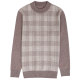 Hengyuanxiang British style cashmere sweater men's autumn and winter plaid sweater pullover base top knitted sweater thick loose