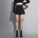 High-waisted zipper skirt women's skirt 2025 new spring and autumn a-line skirt pants irregularly slit small short skirt