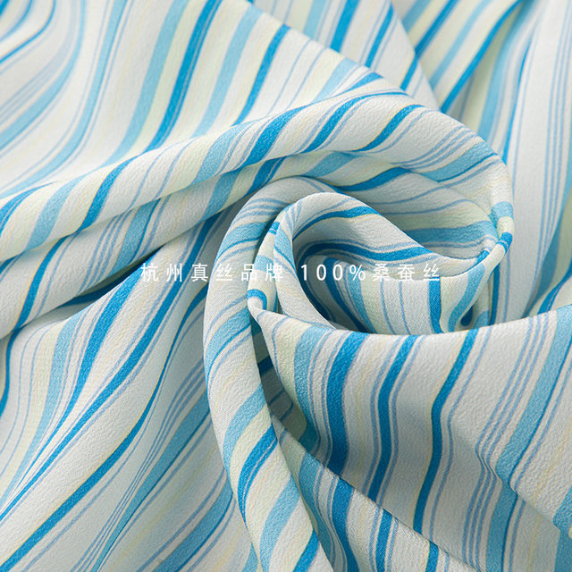 College style striped bow heavy silk shirt for women long sleeves 2025 spring design striped mulberry silk top
