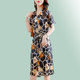 Hangzhou famous brand silk mulberry silk dress shirt dress large size fat mm middle-aged short-sleeved lapel OL commuting medium length
