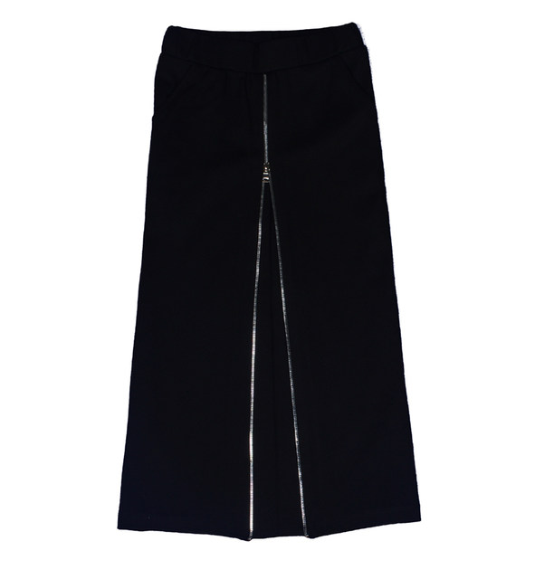 2025 Spring and Autumn New Zipper Long Skirt Casual Slim Hip Skirt Pocket Skirt Slim and versatile One-Step Skirt