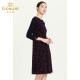 Giovanni Shopping Mall New Spring Knitted Long Sleeve Round Neck Temperament Slim and Trendy Seven-Class Sleepy Mid-Length Dress