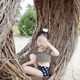 
2025 new girls swimsuits, children's split triangle suspender swimsuits, adjustable Korean cute swimsuits