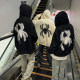 Fat MM Extra Large Size 2-300Jin [Jin equals 0.5 kg] Fleece Thickened Printed Spider Zipper Sweatshirt for Women in Autumn and Winter New Loose Jacket
