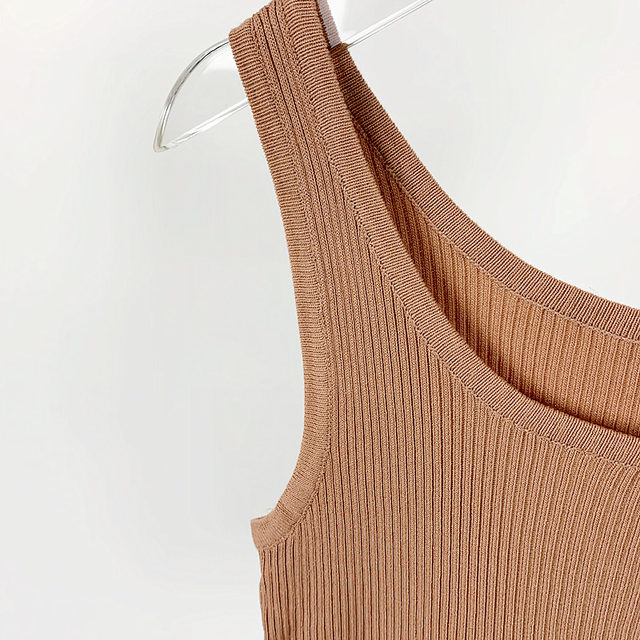 Candy color knitted camisole women's outer wear slim-fitting bottoming inner wear ice silk sleeveless t-shirt top summer