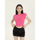 PEMPL short-sleeved T-shirt for women in summer new solid color slim short round neck T-shirt European and American simple versatile top trendy
