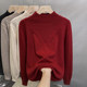 Half turtleneck twist sweater women's base shirt 2025 spring and autumn new pullover outside and knitted underwear fashionable top inside
