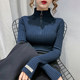 Half turtle neck cardigan sweater for women thickened base shirt 2025 spring and autumn new pullover knit sweater underwear slim body
