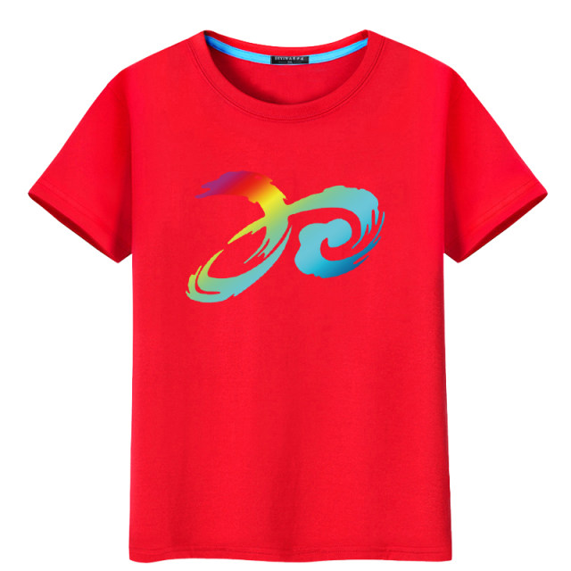 Custom T -shirt Printing Pure Cotton Round Neck 20th Anniversary Student Party DIY Enterprise Annual Conference Cultural Shirt Printing LOGO
