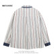 WUSUOBZ Guochao original childlike cartoon embroidered long-sleeved shirt 2024 spring and autumn loose striped shirt jacket