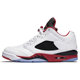 Air Jordan 5 AJ5 White Red Rukawa Maple Flame Red Low-top Retro Basketball Shoes 314338-101