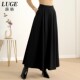 Hepburn style umbrella skirt for women 2025 spring new small half-length skirt for women spring and autumn drooping black big hem skirt