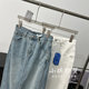 Foreign trade women's clothing, new products for spring and summer commuting, versatile old texture, high waist slit A-line denim skirt for women