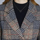 Spring new style middle-aged and elderly women's clothing mother's mid-length fashion plaid wool coat wide wife autumn jacket
