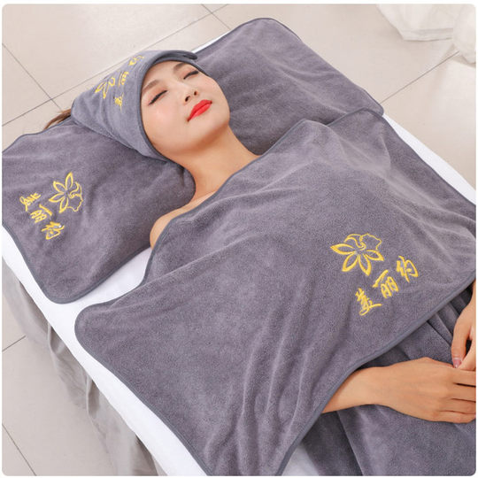 Turban, beauty salon special towel for cleansing, non-shedding, water-absorbent, soft Velcro headband, customizable logo