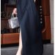 Spring and summer high waist slit temperament A-line skirt for women in spring 2025 new design versatile floor suit long skirt
