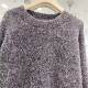 Sequin round neck pullover sweater for women in winter new lazy style versatile loose casual knitted base shirt 0.48