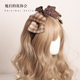 Plaid broken hair headband retro French Hong Kong style versatile going out bow hairpin internet celebrity 2022 new style