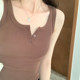 Pure hot girl threaded suspender vest for women with 2025 summer new round neck slim niche top
