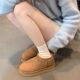 Cowhide version ~ Thick-soled wool snow boots for women 2024 winter plus velvet warm Northeast cotton boots Sangpo short boots