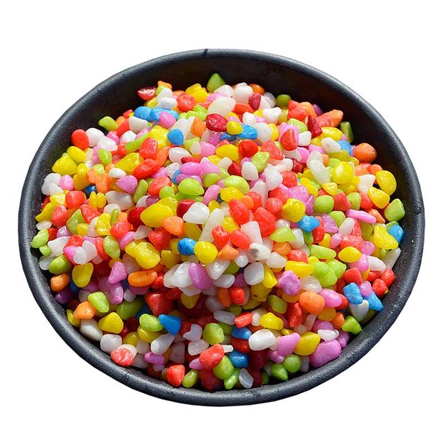 Succulent gardening supplies fish tank stones, colorful stones, seven-color small stones, sand flower pot plant decoration