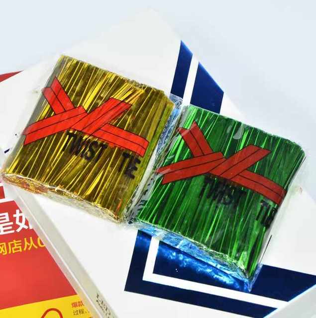 Golden tie silk metal tie tie line tie -tie trimming gold wire iron wire rope bread food gift bag seal