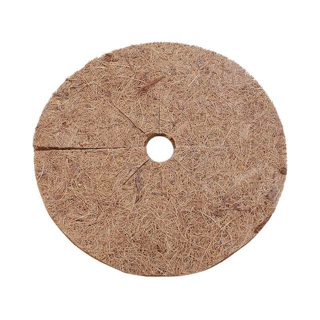 Coconut palm mat flower pot paving natural coconut shred plant decoration round palm sheet weed protection root mulch gasket potted flower pot cover