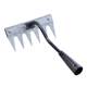 Agricultural weeding tools, manganese steel rake, multi-functional hoeing and vegetable planting tool, five-tooth new soil loosening iron nail rake